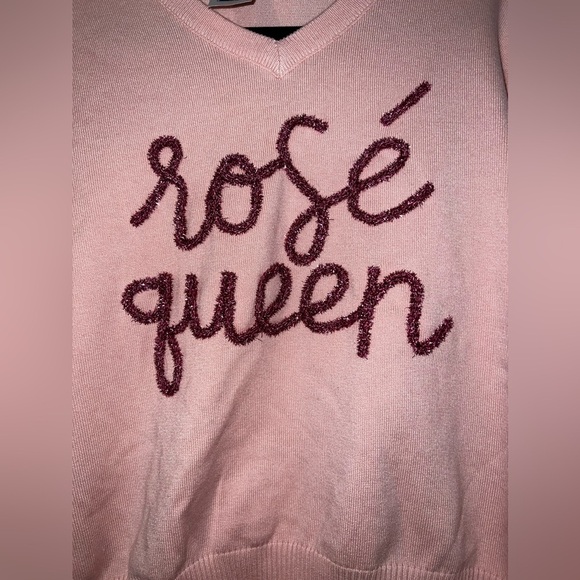 QUEEN OF SPARKLES ROSÉ QUEEN SWEATER - Picture 2 of 9